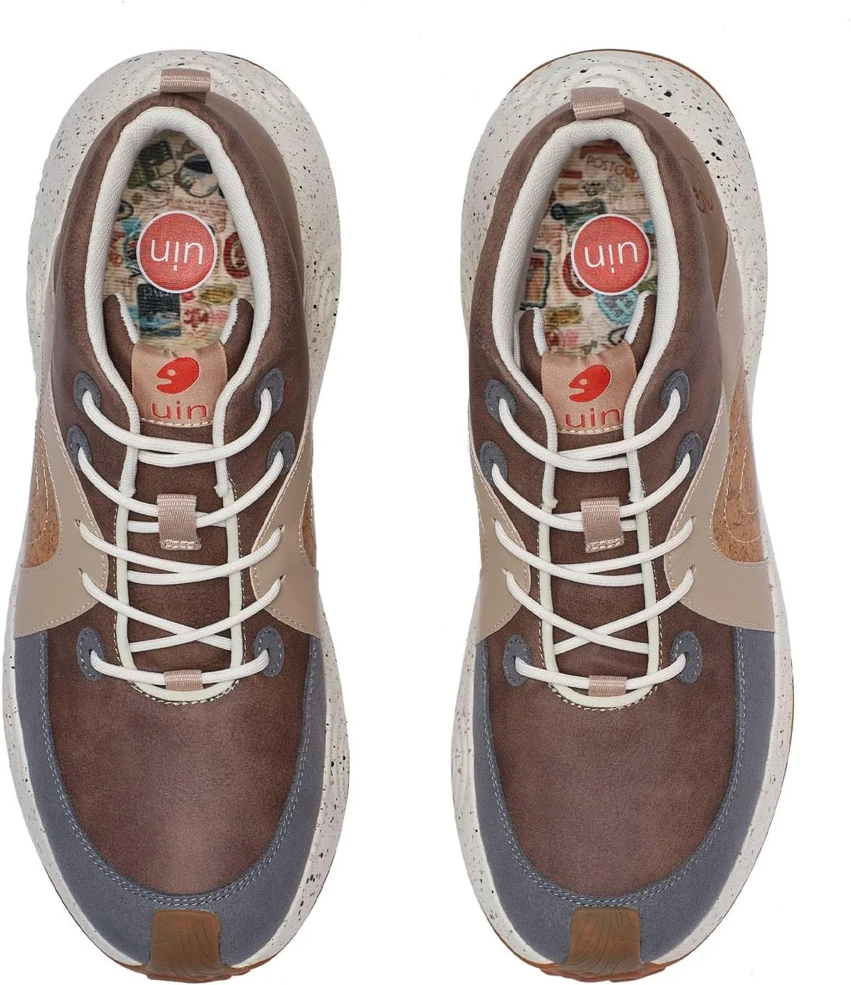 UIN Men's Platform Walking Shoes Casual Comfortable Art Painted Travel Fashion Sneaker Brava