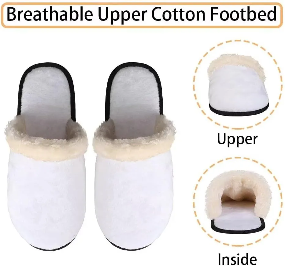 Unisex Plush House Shoes Women Warm Slippers Indoor Slipper for Home Wear Mens House Slippers for Fall Winter