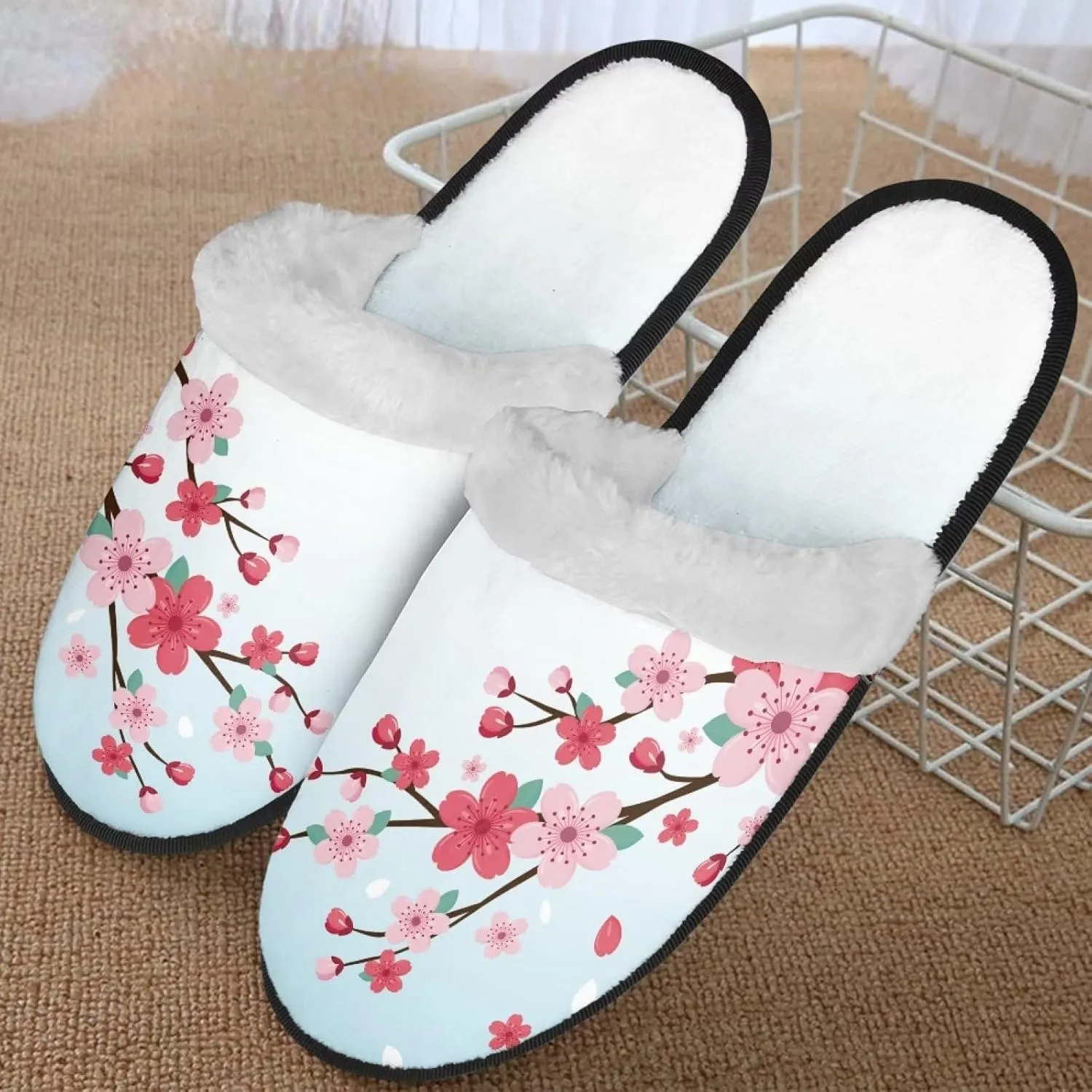 Unisex Plush House Shoes Women Warm Slippers Indoor Slipper for Home Wear Mens House Slippers for Fall Winter