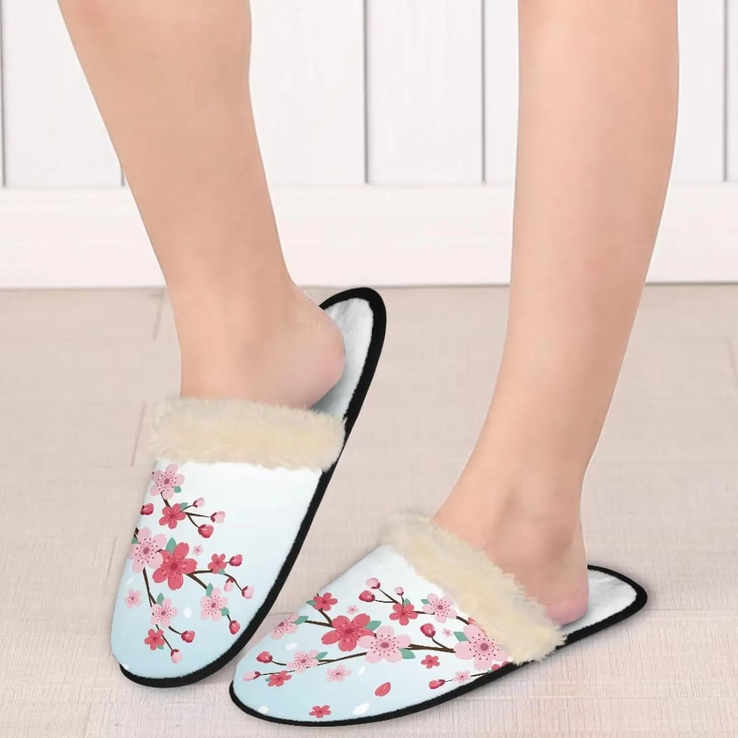 Unisex Plush House Shoes Women Warm Slippers Indoor Slipper for Home Wear Mens House Slippers for Fall Winter