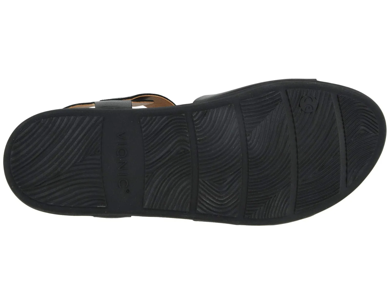 Vionic Black Colleen Womens Comfort Adjustable Strap Strap Sandals