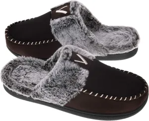 VONMAY Women's Memory Foam Slippers Moccasin Slip-on Scuff House Shoes Fuzzy Faux Fur Lining Indoor Outdoor for All Seasons
