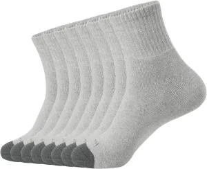 WANDER Men's Athletic Ankle Socks 3/8 Pairs Thick Cushion Running Socks for Men&Women Cotton Socks 6-9/9-12/12-15