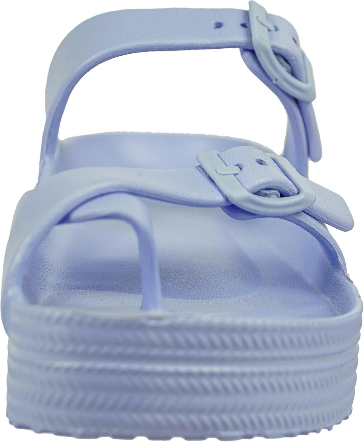 Weweya Womens Sandal with Arch Support - Adjustable Buckle Straps Beach Slides - Summer Lightweight Flip Flops Sandals