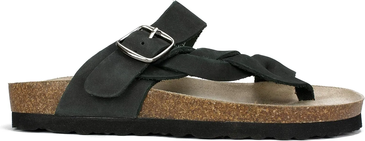 WHITE MOUNTAIN Women's Crawford Signature Comfort Molded Footbed Braided Sandal