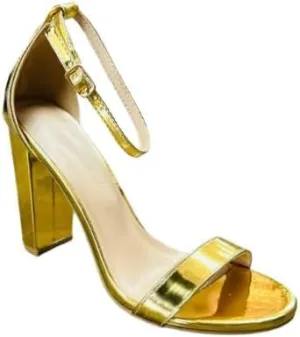 Wild Diva Women's Single Band Chunky Heel Sandal with Ankle Strap Morris-01, 12