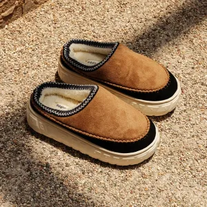 Without Heel-covered Hair Half Slipper Cotton Shoes Cashmere Warm Boots