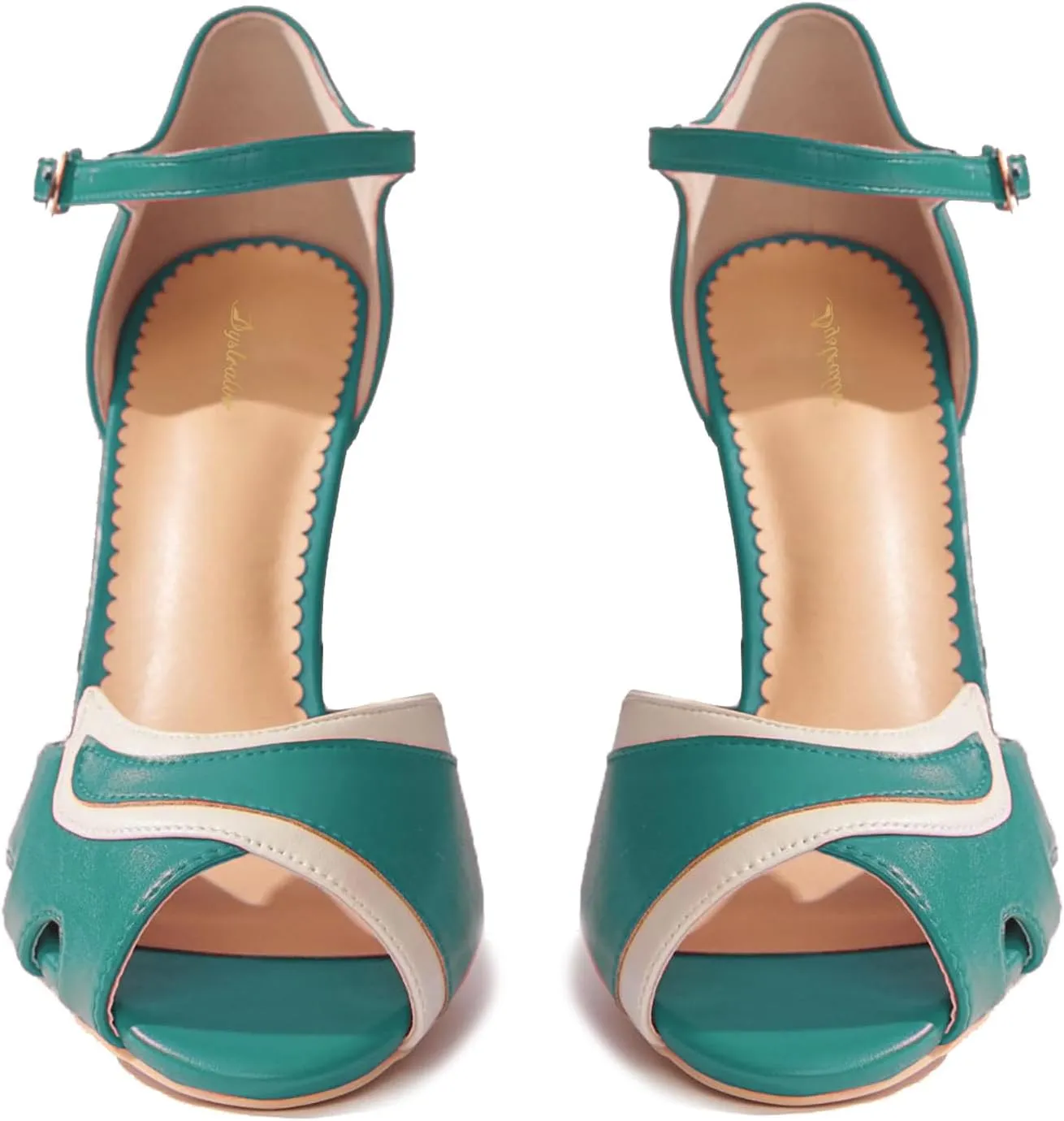 Women Ankle Strap Kitten Heel Sandals Round Open Toe Sandal Pumps Two Tone 3 inch Sandal Kitten Heels Buckle Strap Dress Sandals Shoes Peep Toe Matte Vintage Cute Size 4-11 M US