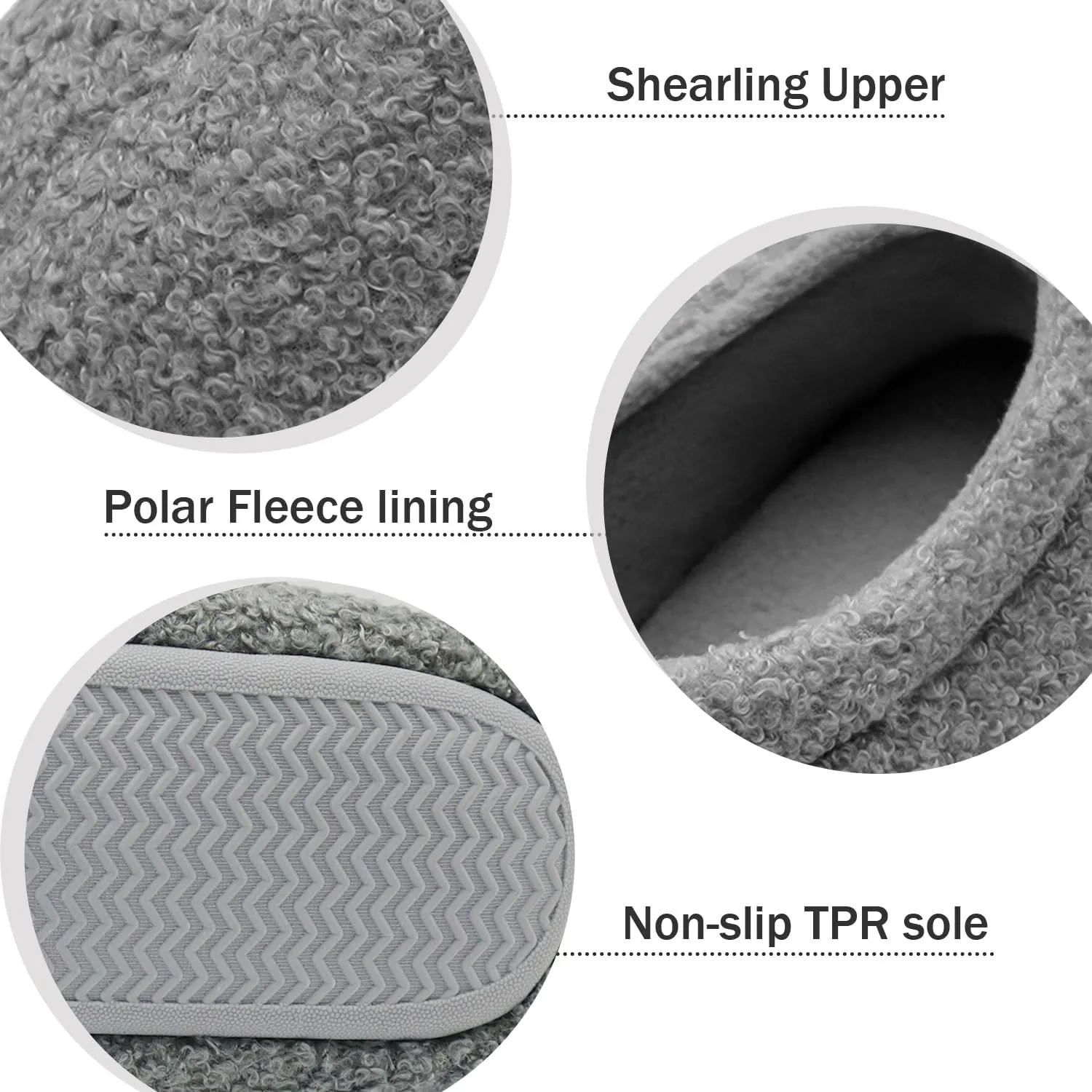 Women House Fuzzy Slippers - Lightweight Comfy Memory Foam Cozy Warm Fluffy Non-slip Indoor Slippers Size US 5-12