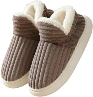 Women Men Non Slip Solid Warm Cotton Shoes for Indoor Home Walking