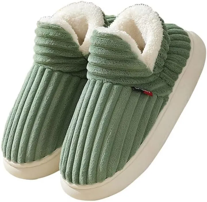 Women Men Non Slip Solid Warm Cotton Shoes for Indoor Home Walking