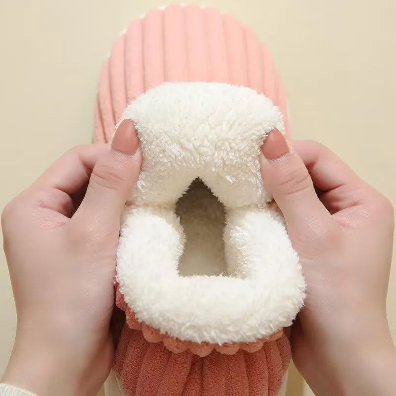 Women Men Non Slip Solid Warm Cotton Shoes for Indoor Home Walking