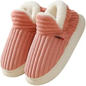 Women Men Non Slip Solid Warm Cotton Shoes for Indoor Home Walking