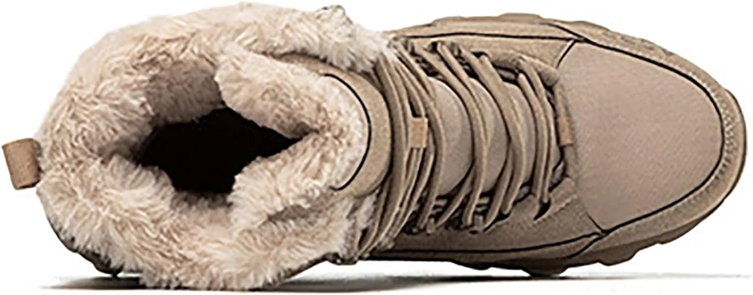 Women's Hiking Boots Waterproof Trekking Camping Trail Boots for Outdoor Men Women Warm Snow Boots Soft Warm Sole Fur Lined