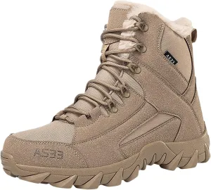 Women's Hiking Boots Waterproof Trekking Camping Trail Boots for Outdoor Men Women Warm Snow Boots Soft Warm Sole Fur Lined
