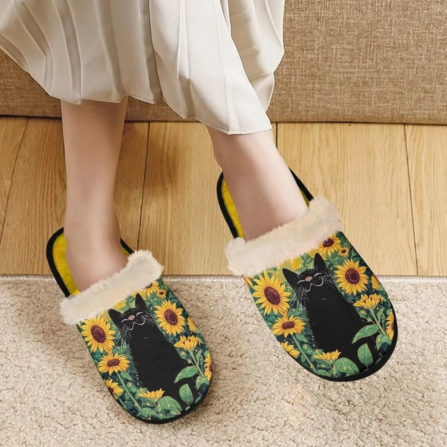 Women's House Shoes Full Fuzzy Ultra Lightweight Winter Slippers