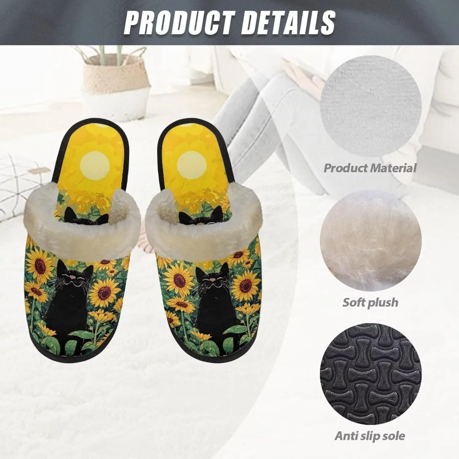 Women's House Shoes Full Fuzzy Ultra Lightweight Winter Slippers