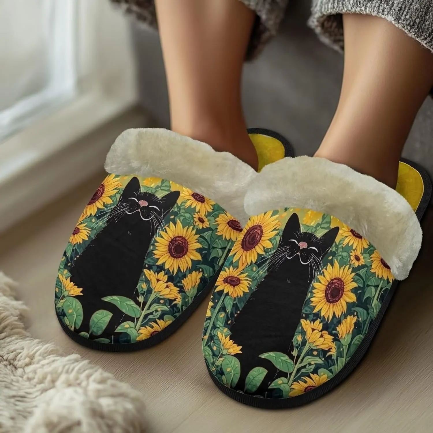 Women's House Shoes Full Fuzzy Ultra Lightweight Winter Slippers