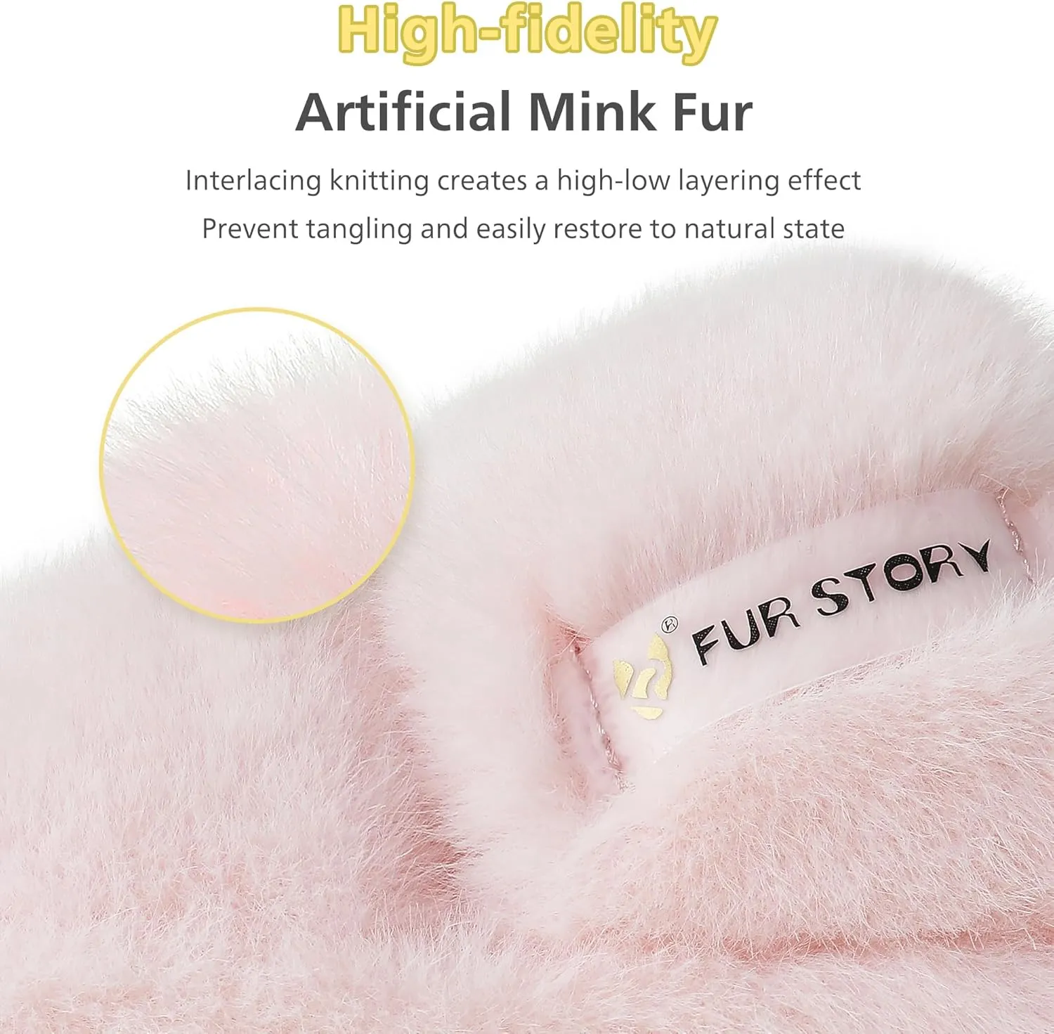 Women's House Slippers Fuzzy Platform Slides Faux Fur Fluffy Sandals Winter Memory Foam Cloud Footwear Latex Insoles
