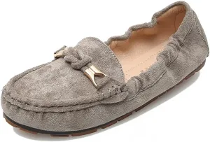 Women's Leather Penny Loafers Casual Driving Loafers Slip-On Loafer Flats Comfort Womens Boat Shoes Moccasins Walking Shoes for Women