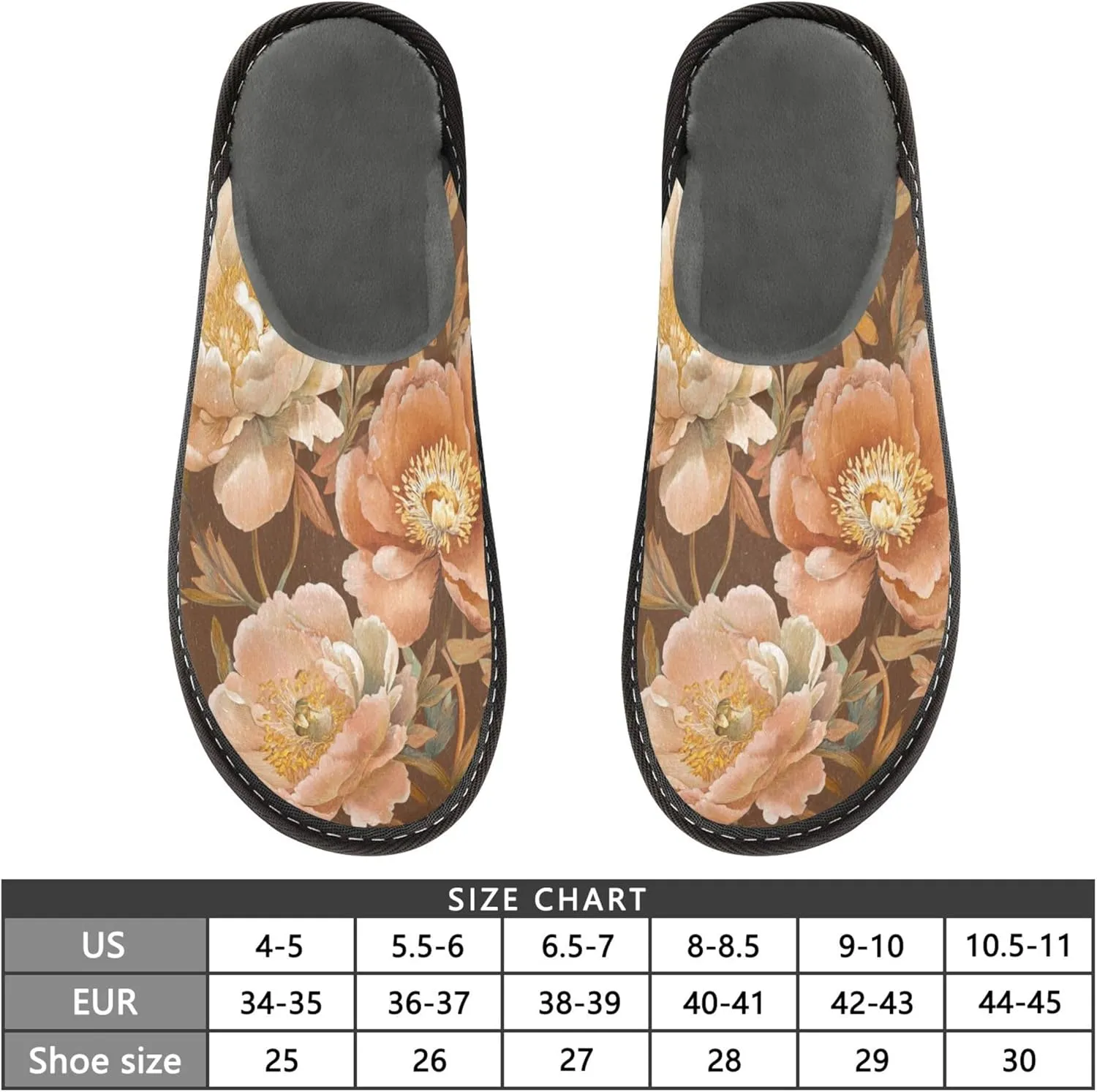 Womens Mens Fuzzy House Slippers Soft Warm Winter Shoes Anti-slip Memory Foam Indoor Outdoor Slippers