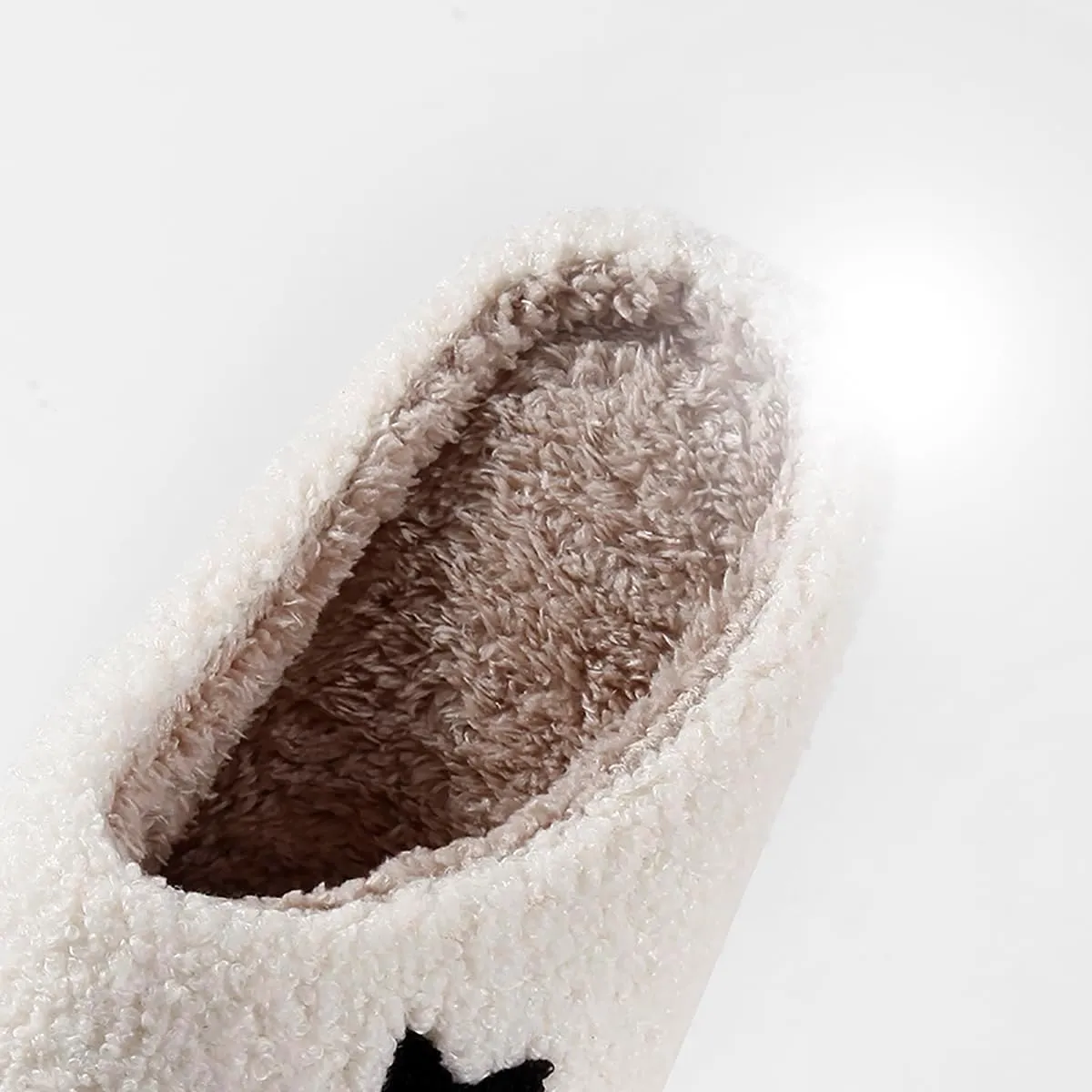 Women's Plush Warm Rose Flowers Slippers Cute Slip-on Cozy Fuzzy House Cotton Slippers