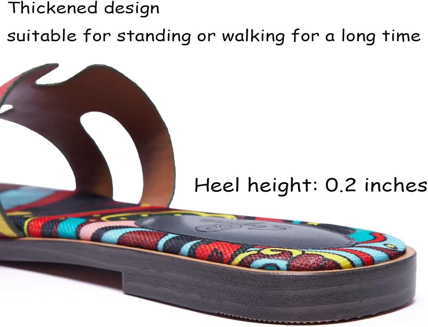 Women's Wide Width Leather Flat Sandals Slipper 2025 Summer Fashion Comfortable Memory Foam Slides for Women Footwear