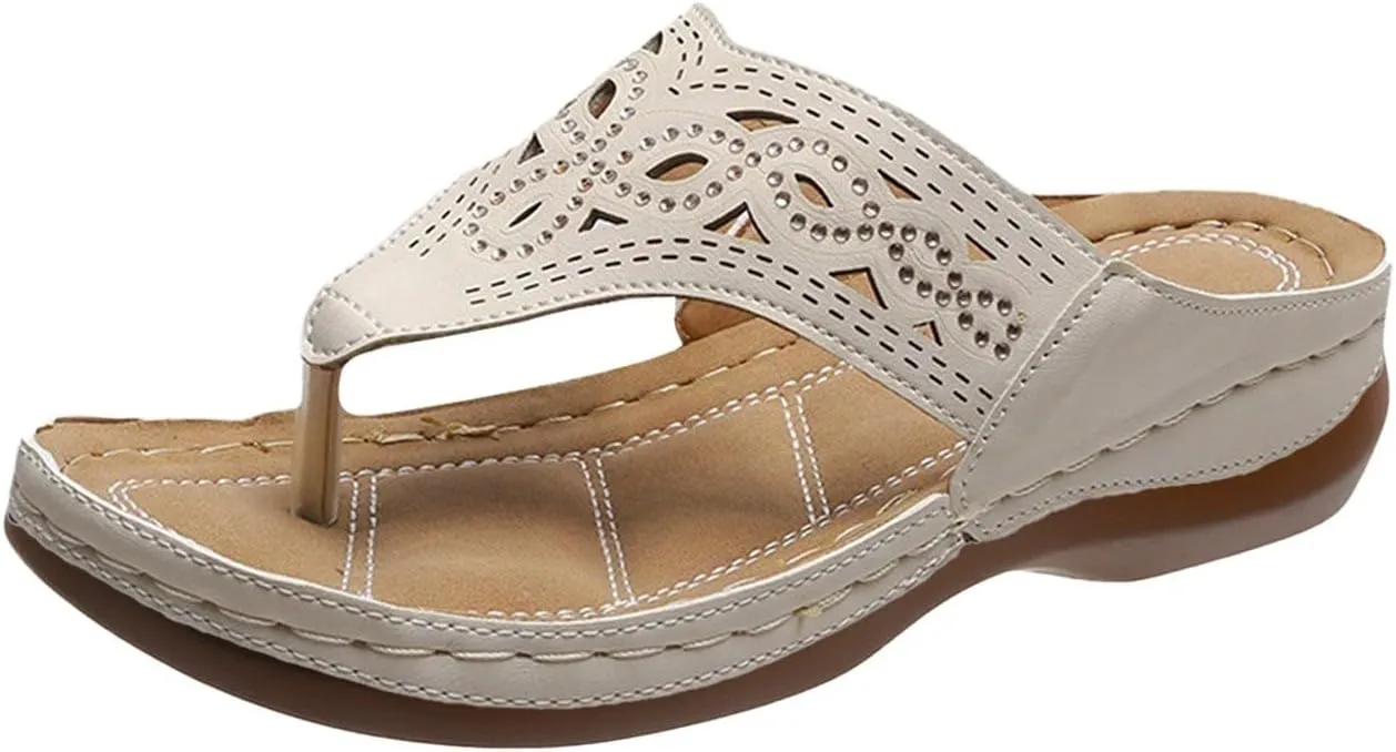 Womens with Arch Support Walking Sandals Orthopedic Recovery Slides Adjustable Straps Thick Cushion Comfortable Summer Outdoor Plantar Fasciitis Relief Footwear