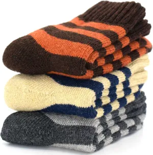 YWSLRC Mens Super Thick Wool Socks Thermal Hiking Winter Warm Soft Comfort Boot Casual Crew Socks,7-12