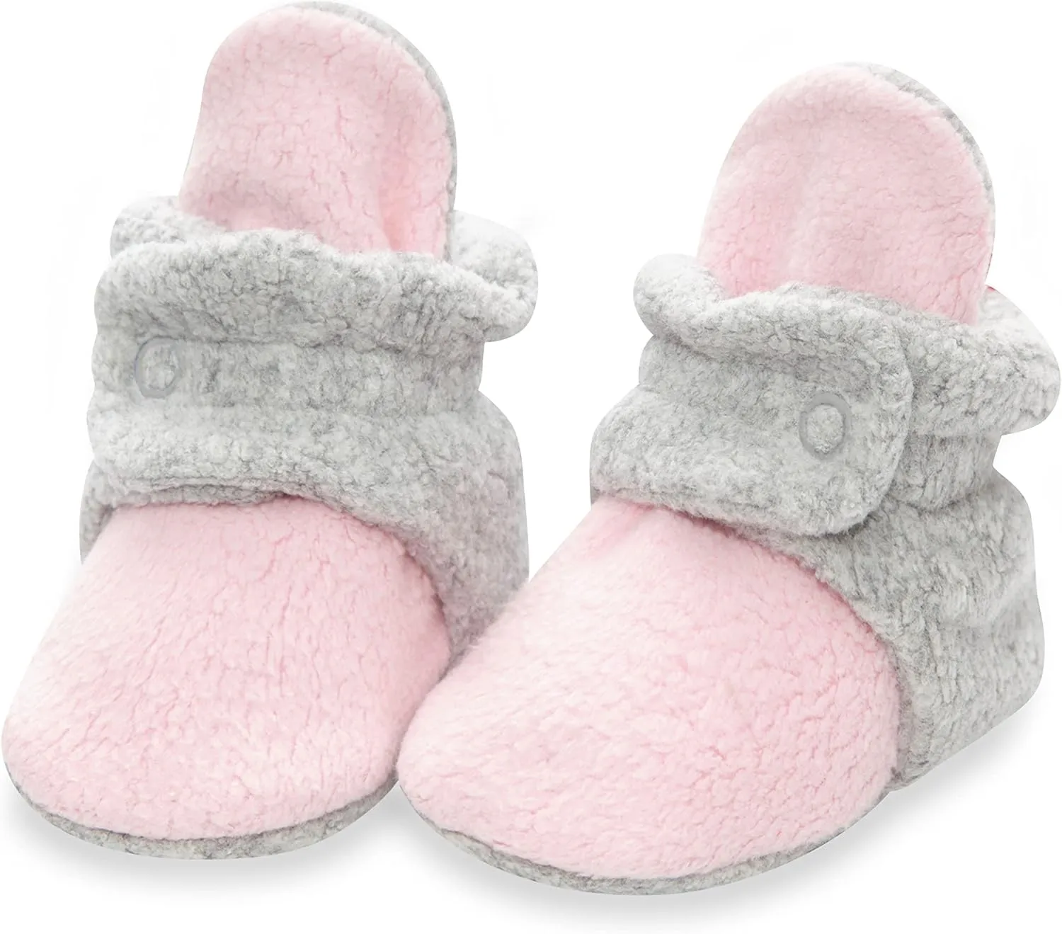 Zutano Unisex Fleece Baby Booties, Two Snap Closure, Newborn to 24 Months